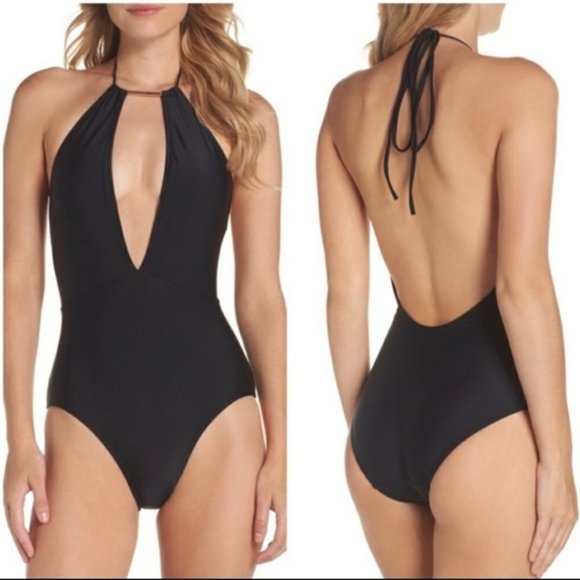 Ted Baker London Halter One Piece Swimsuit sz 3 - Picture 1 of 10